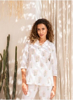sanskrutihomes All-Over Floral Printed Buttoned Shirt With Trousers Co-Ords by Styli  - Image 2