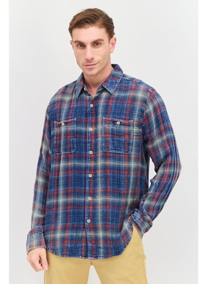 Men Regular Fit Plaid Long Sleeves Casual Shirt, Blue Combo - pzsku/Z125A0231344B00C8C919Z/45/_/1737728259/0430cc8b-844a-422c-a4c6-3e09922b35b0