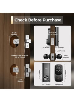 ARPHA SP300K Palm Recognition Keyless Entry Door Lock, WiFi Smart Lock for Front Door, Palm Recognition Front Door Lock Set, Built-in Wi-Fi Deadbolt, App Remote Control, Auto Lock, Support lexa  - Image 4