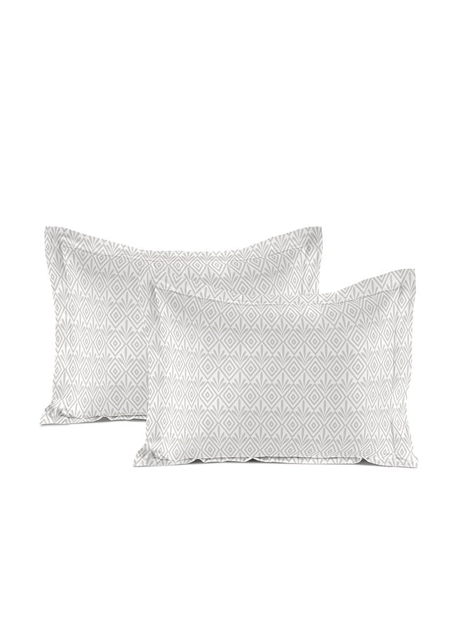 Boutique Blanche 2 pcs tribal motif sateen cotton pillowcases 50*75 cm   300 thread count