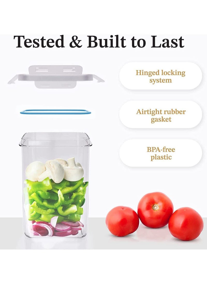 MissTiara - Airtight Meal Prep Container Set with Locking Lids, 24pcs Re-usable Plastic Food Storage Containers, Stackable Kitchen Organizer Boxes, BPA Free & Microwave Freezer Dishwasher Safe 24pcs Set - Image 1