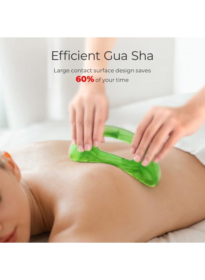 Scienlodic Body Gua Sha Massage Tool with Handle, Larger Guasha Tool for Back Neck Face Leg Massage, Lymphatic Drainage, Cellulite Remove - Image 3