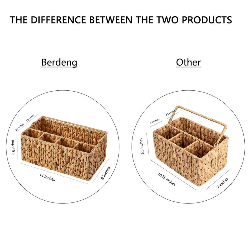 Berdeng Utensil Caddy, Utensil Basket for Table,Napkin and Utensil Holder, Silverware Caddy, Cutlery Holder, Utensil Holder for Party, Picnic Caddy for Plates and Utensilsâ€¦ - Image 2