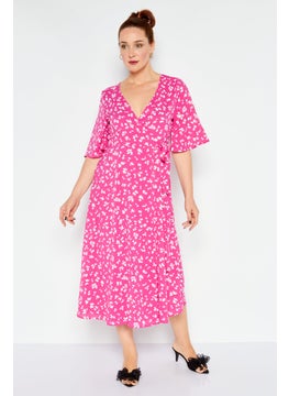 French Connection Women Allover Printed Maxi Dress, Pink  - Image 1