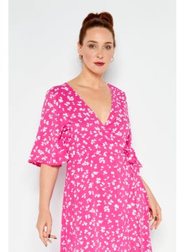 French Connection Women Allover Printed Maxi Dress, Pink  - Image 2