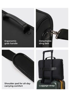 Mokobara MOKOBARA The Transit Briefcase Vegan Leather & Nylon 15L Laptop Crossbody Messenger Bag for Men & Women (Crypto)  - Image 5