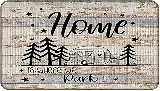 M-Qizi M-Qizi Home is Where we Park Decorative Indoor Outdoor Doormat, Camper Front Door Mat 17 x 30 Inch for Room Entrance, - Image 1
