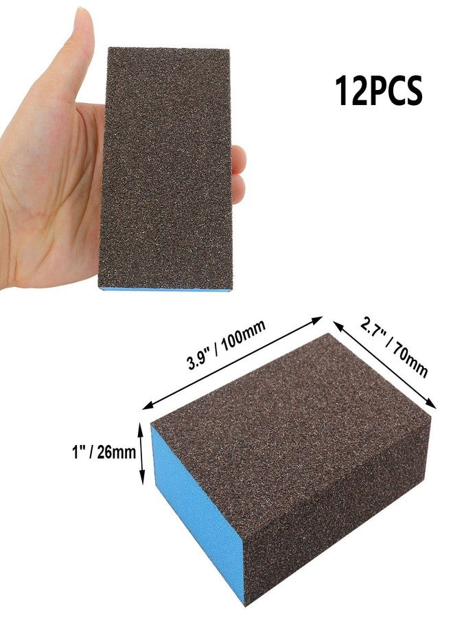 LifCratms 12Pcs Coarse Sanding Sponge 36 Grit, Wet Dry Sanding Block Sanding Sponge Metal Sandpaper Blocks for Drywall Wood Plastic Metal Furniture - Image 2