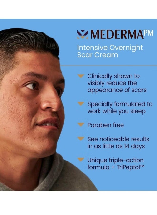 Mederma PM Intensive Overnight Scar Cream Advanced Scar Treatment that Works with Skin's Nighttime Regenerative Activity 1.0 oz 28g, White, 1 Ounce (Pack of 1) - Image 4