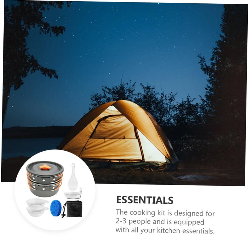 Portable Non Stick Camping Cookware Set Of 2 With Skid Resistant Handles - Image 3