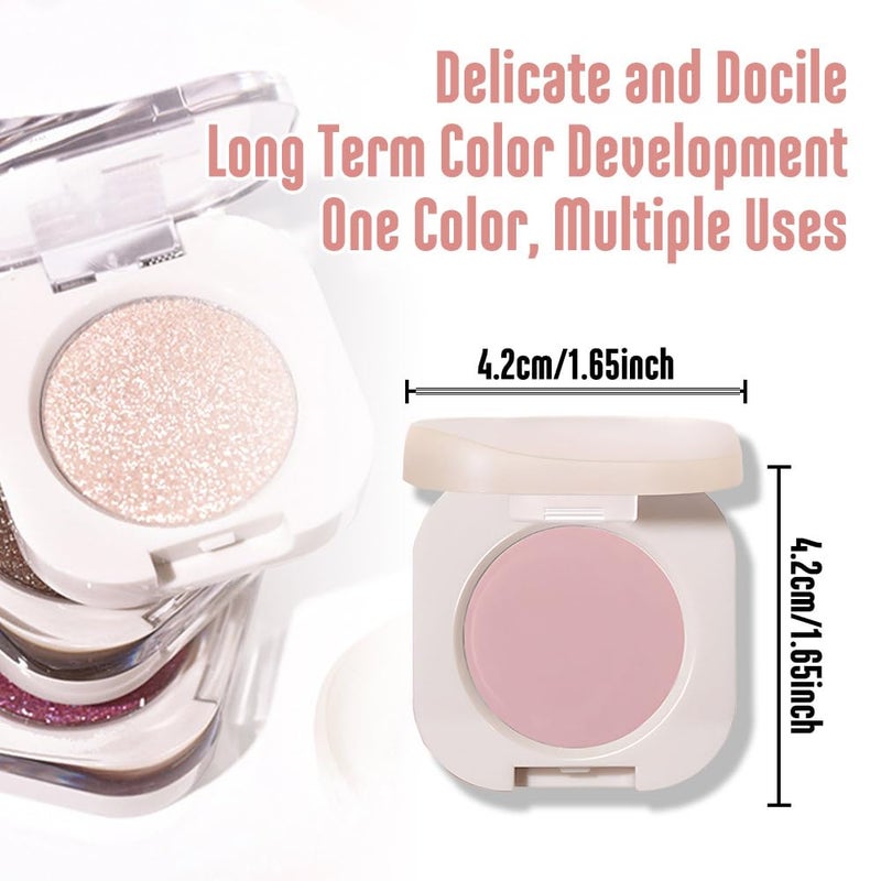 FeiCuiYun Matte Eyeshadow Palette Makeup for Older Women, Matte Nude Pink eyeshadow For Green Blue Eyes, Holographic Multichrome Cream Iridescent Single Monochrome Eye Shadow Makeup - Image 5