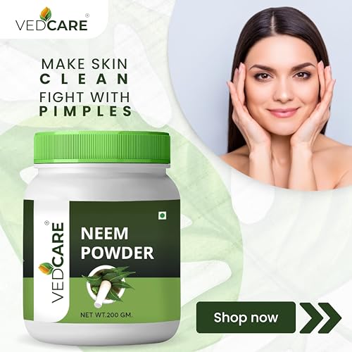 Vedcare Neem Powder 200g | Pure & Natural | For Skin, Hair & Detox | Anti Acne, Dandruff Control | Edible Grade Neem Leaf Powder | No Chemicals - Image 3