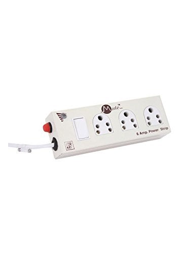 Mute MUTE Extension Power Strip 6 Amp 3 Socket & 1 ISI Master Switch with LED Indigator 3 Core 2.2 Meters Surge Protector  - Image 4