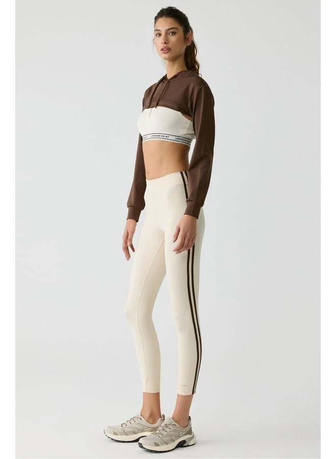 Urban Beat  Lolita Women's Side-Stripe Piped Soft Cream Leggings. for Women | Best Price UAE