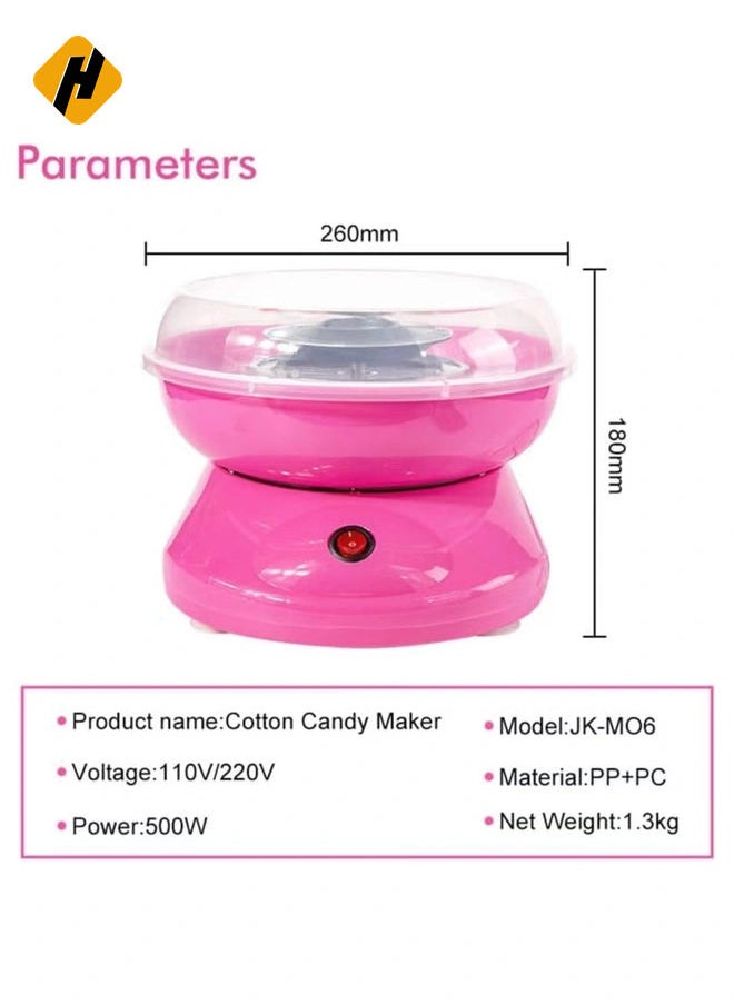 HuHa Electric DIY Sweet Cotton Candy Maker Portable Cotton Sugar Floss Machine Girl Boy Gift Children's Day Marshmallow Machine,Pink  - Image 3