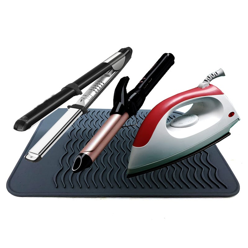 Lessmon Heat Resistant Mat for Curling Irons, Hair Straightener, Flat Irons and Hair Styling Tools 9" x 6.5", Black - Image 3
