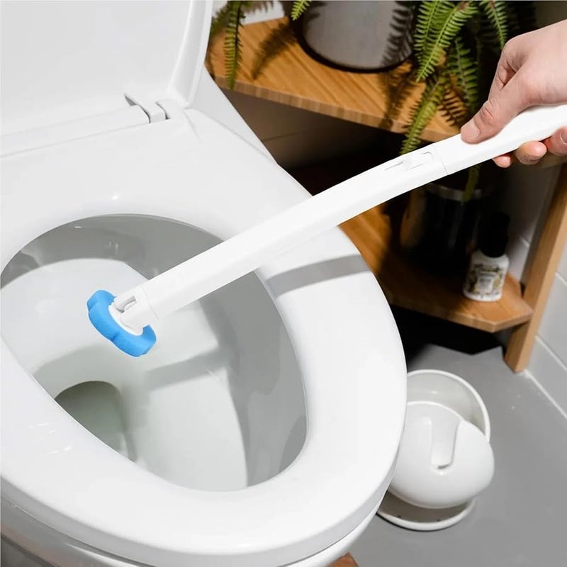 36 Pcs Disposable Toilet Brush Replacement Heads Long Handle Cleaning Kit 2 Colors - Image 4