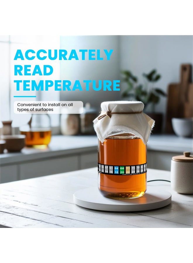 Propagate Pro Horizontal Stick On Thermometer Strip, Digital Temperature Display for Fermenting, Brewing, Wine, Beer, Kombucha or Aquariums. 50-90F (10-32C) Adhesive Sticker 10 Pack (10) - Image 3