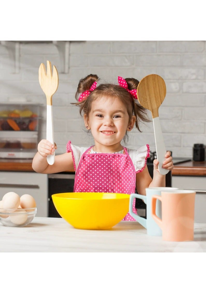 ألعاب خبز للأطفال، مريلة خبز الكيك مئزر طبخ للأطفال، طقم أدوات مطبخ 11 قطعة - Image 4