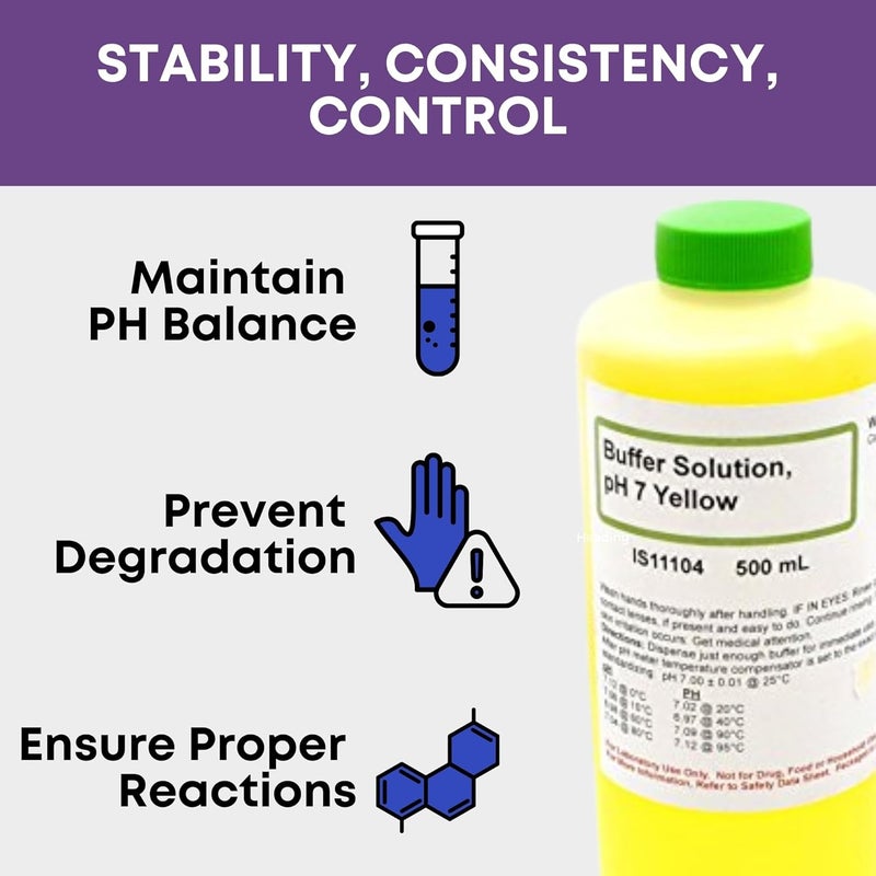 ALDON 7.00 pH Standard Buffer Solution, Yellow, 500mL - The Curated Chemical Collection - Image 2