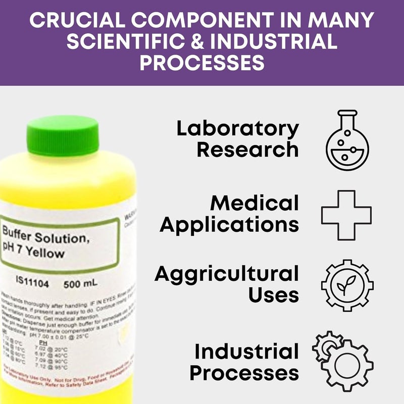 ALDON 7.00 pH Standard Buffer Solution, Yellow, 500mL - The Curated Chemical Collection - Image 3
