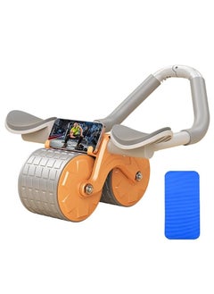 ShebSheb Ab Abdominal Roller Wheel With Elbow Support  Core Strength Training For Abs Workout Exercise Wheels For Home Gym Fitness Equipment For Core Workout With Knee Pad Accessories  - Image 1