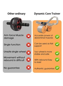 ShebSheb Ab Abdominal Roller Wheel With Elbow Support  Core Strength Training For Abs Workout Exercise Wheels For Home Gym Fitness Equipment For Core Workout With Knee Pad Accessories  - Image 3