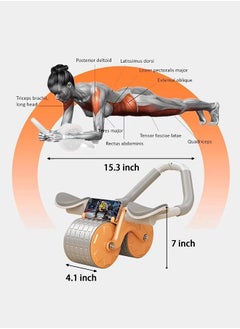 ShebSheb Ab Abdominal Roller Wheel With Elbow Support  Core Strength Training For Abs Workout Exercise Wheels For Home Gym Fitness Equipment For Core Workout With Knee Pad Accessories  - Image 4