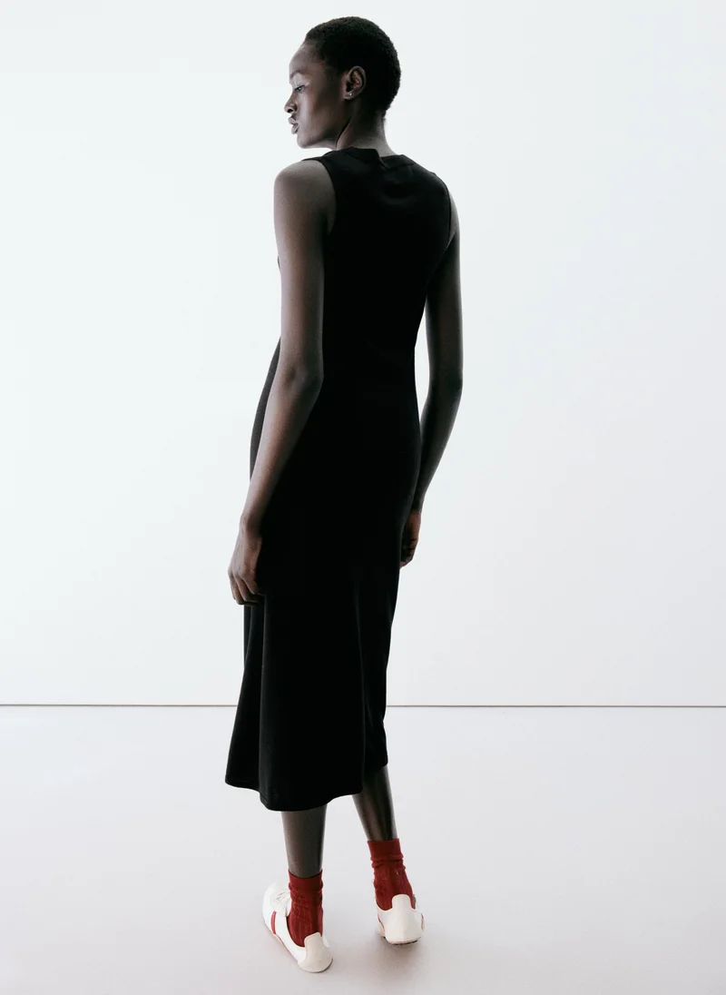 Mango Draped Midi-Dress