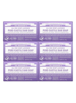 Dr. Bronner’S Purecastile Bar Soap (Lavender 5 Ounce 6Pack) Made With Organic Oils For Face Body And Hair Gentle And Moisturizing Biodegradable Vegan Crueltyfree Nongmo - pzsku/Z125B17730DDA8AE16F58Z/45/_/1696065754/2170c3d4-59ce-4daf-bded-251efb37284c