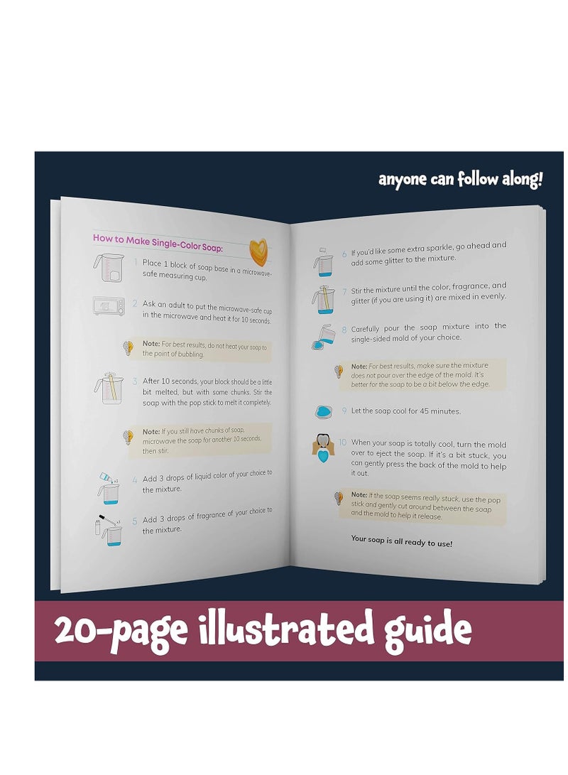 Dan&Darci مجموعة صنع الصابون وقنابل الاستحمام من دان ودارسي للأطفال، مجموعة سبا علمية 3 في 1، هدايا حرفية للفتيات والفتيان من عمر 6-12 سنة - Image 1