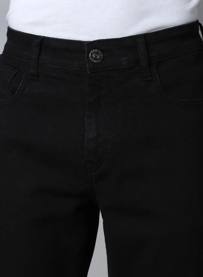 HIGH STAR HIGH STAR Mid Rise Plain Regular Fit Jeans