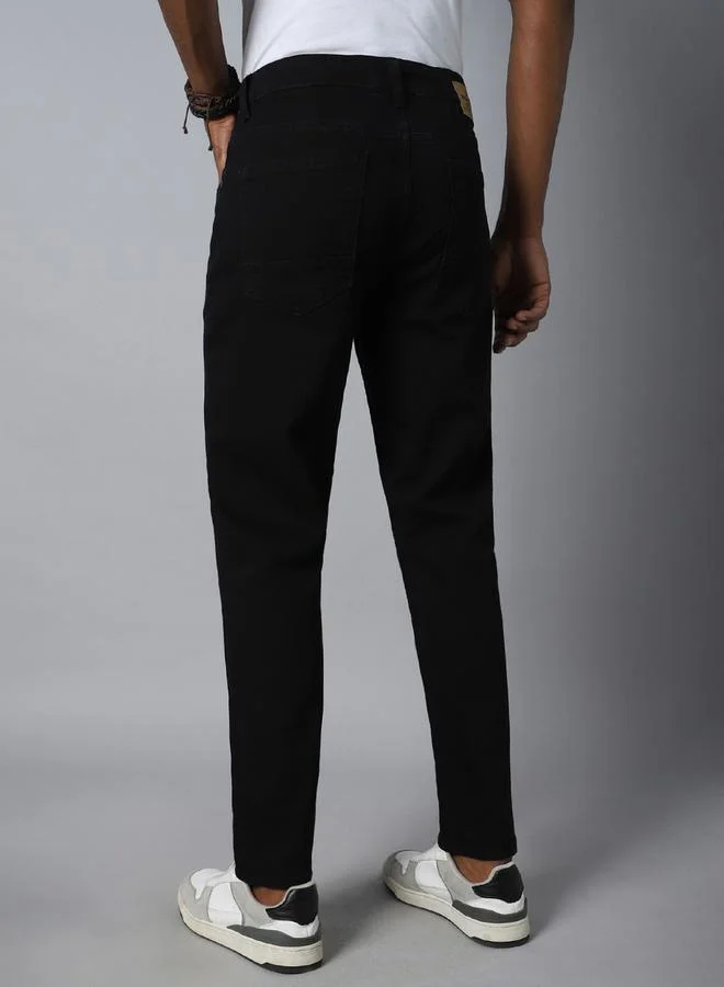 HIGH STAR HIGH STAR Mid Rise Plain Regular Fit Jeans