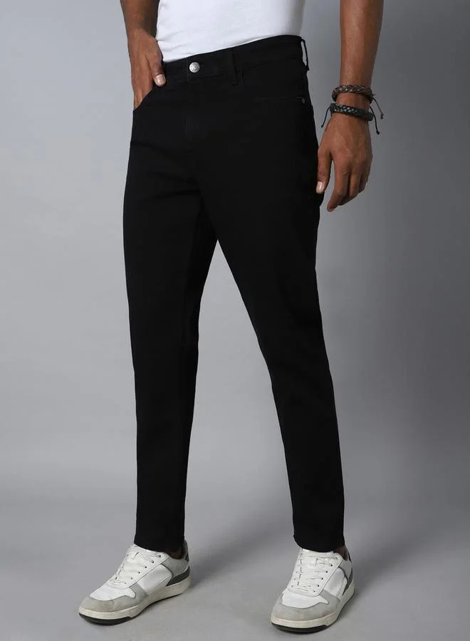 HIGH STAR HIGH STAR Mid Rise Plain Regular Fit Jeans