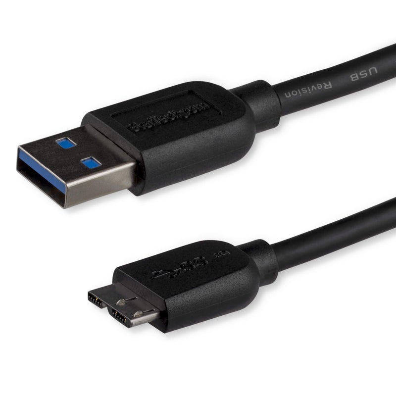 StarTech.com 3m 10ft Slim USB 3.0 A to Micro B Cable M/M - Mobile Charge Sync USB 3.0 Micro B Cable for Smartphones and Tablets (USB3AUB3MS) - Image 5