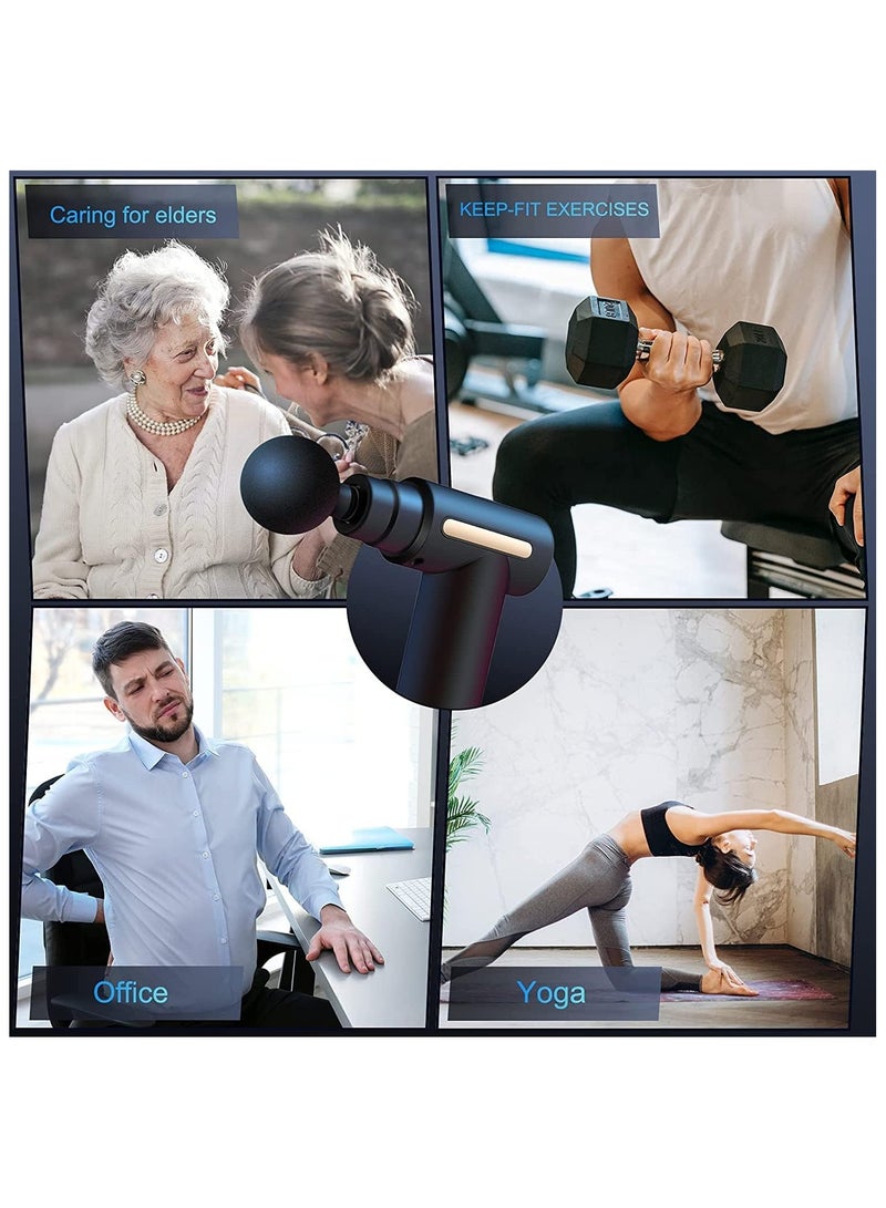 Topleo Mini Massage Gun Percussion Deep Tissues Muscle Massager Gun With 6 Speeds Massage Device Super Quiet Portable Electric Handheld Body Massager For Back Neck Pain Relief - Image 3