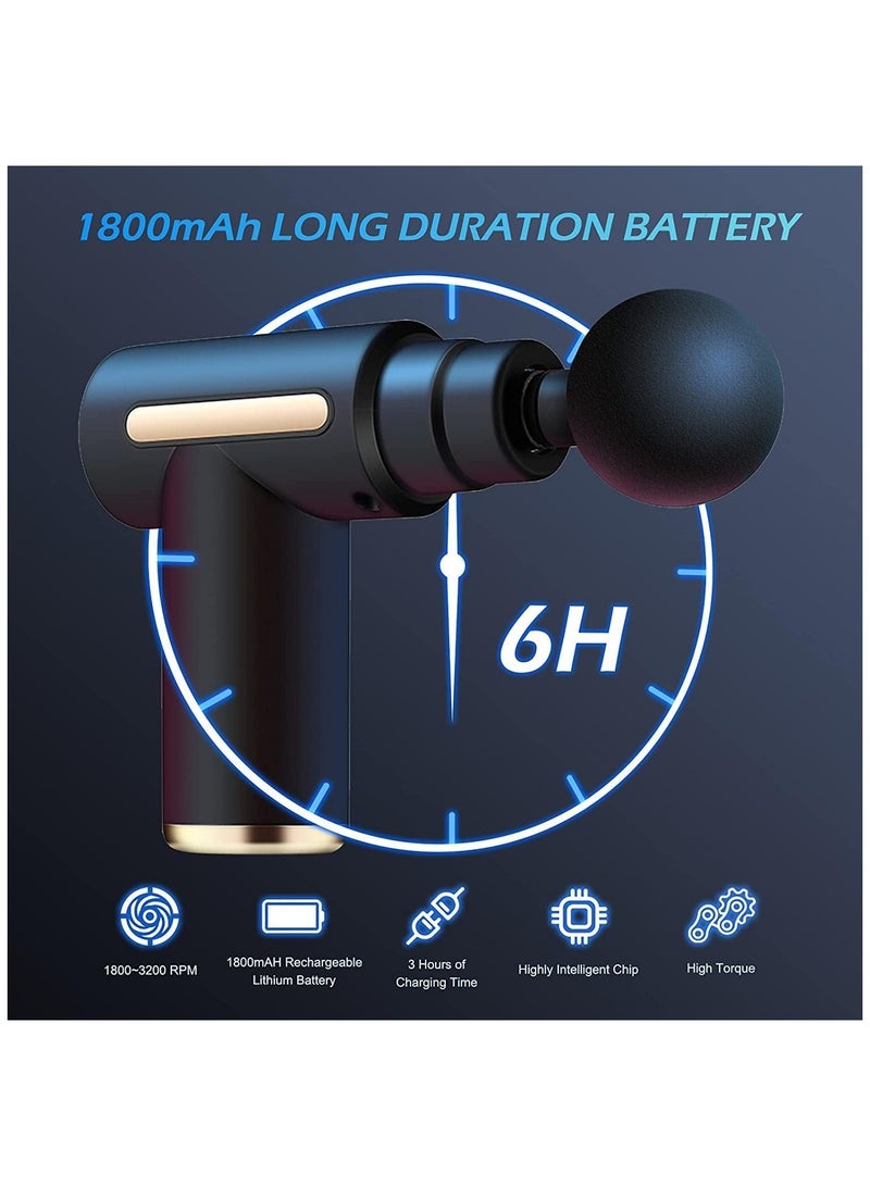 Topleo Mini Massage Gun Percussion Deep Tissues Muscle Massager Gun With 6 Speeds Massage Device Super Quiet Portable Electric Handheld Body Massager For Back Neck Pain Relief - Image 2