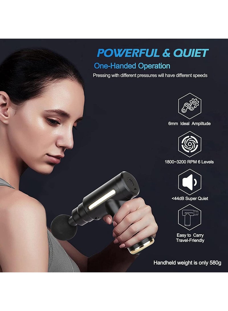 Topleo Mini Massage Gun Percussion Deep Tissues Muscle Massager Gun With 6 Speeds Massage Device Super Quiet Portable Electric Handheld Body Massager For Back Neck Pain Relief - Image 5