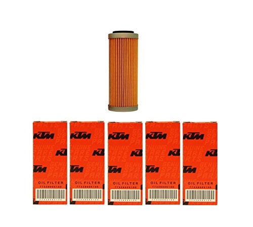 KTM NEW OEM KTM OIL FILTERS 5 PACK 350 400 450 500 530 EXC-F SX-F XC-F XCF-W FACT. ED 2008-2018 5X 77338005100 - Image 1