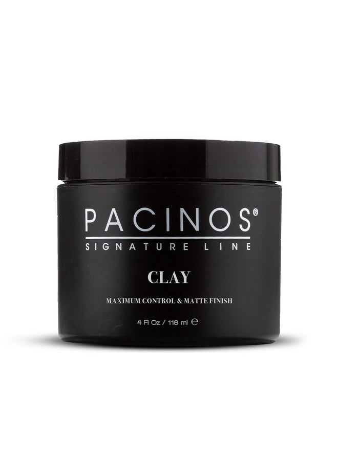 باتشينوس معجون الشعر الطيني من Pacinos Signature Line - شمع تصفيف الشعر يدوم طويلاً مع ثبات قوي لجميع تصفيفات الشعر، 4 أونصة  - Image 1