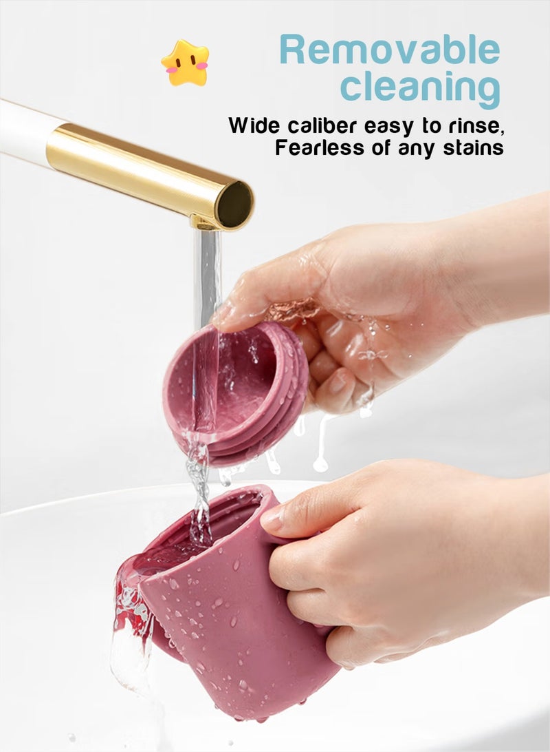 URbazaar 2 Pack Baby Training Cup 180ml, Silicone Sippy Cup with Handles, Lid and Straw, Spill Proof and Non-Slip Straw Cup for Babies and Toddler - Image 4