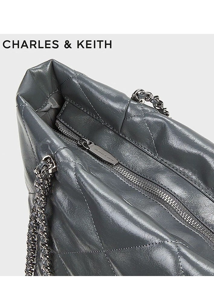 Charles & Keith charles  Keith Women's Bag Winter New Arrival Large Capacity Chain Shoulder Bag - Image 5