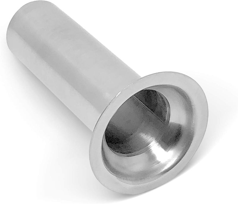 Tesor #22 Stainless Steel 2 Inch Meat Bag Filling Tube for Meat Grinder - Image 1