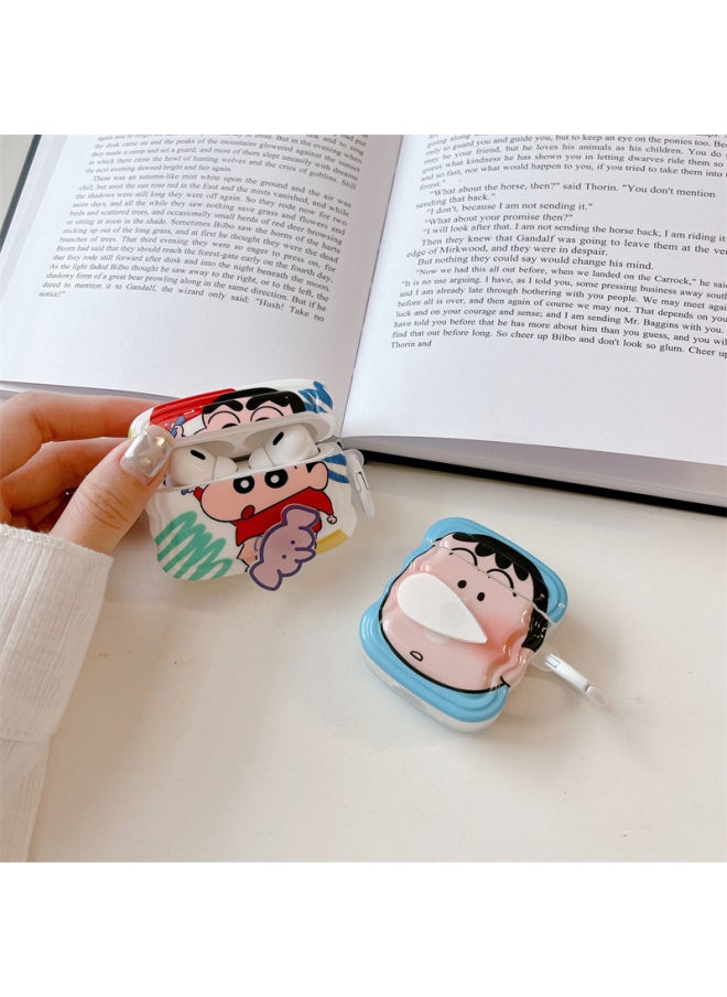 Generic - Personalized Cartoon Rotating Small For Apple Headphone Cover For AirPods Pro2/3 Generation Bluetooth Headphone Cover-Color:[Wave Edge-Rotating Elephant Xiaoxin]]-Applicable Model:AirPods Pro2 Generation - Image 1