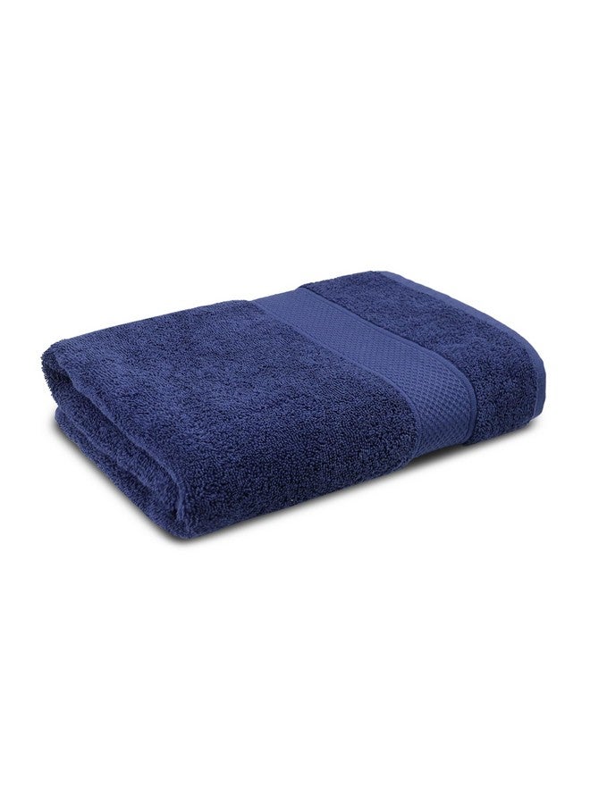 Trident 100% Cotton Towels for Bath | Towels for Bath Large Size Bath Towel - Soft & Absorbent | 450 GSM | 1 Piece Bath Towel for Men/Women | Urban Comfort | 70 cms x 140 cms - New Navy - Image 1
