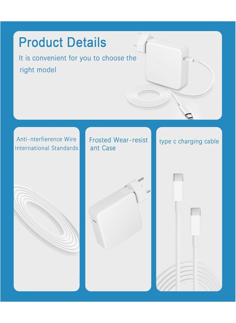 شاحن لماك بوك برو، بديل شاحن USB C بقوة 100 واط / 96 واط لماك بوك برو 16، 15، 14، 13 إنش، وماك بوك إير 13 إنش، وآيباد برو 2023/2022/2021/2020/2019/2018 وجميع الأجهزة المزودة بمنفذ USB-C. - Image 4