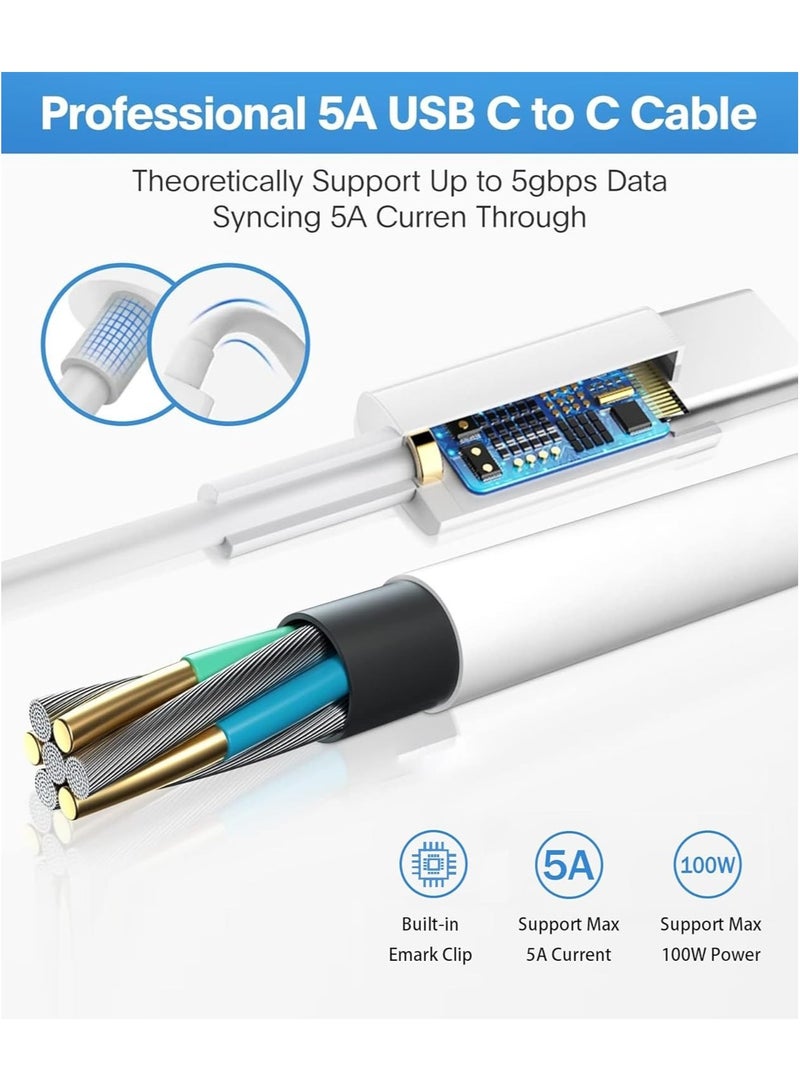 شاحن لماك بوك برو، بديل شاحن USB C بقوة 100 واط / 96 واط لماك بوك برو 16، 15، 14، 13 إنش، وماك بوك إير 13 إنش، وآيباد برو 2023/2022/2021/2020/2019/2018 وجميع الأجهزة المزودة بمنفذ USB-C. - Image 5