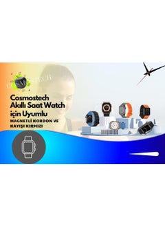 Cosmostech Compatible for Smart Watch Watch 42MM 44MM 45MM 49MM 1/2/3/4/5/6/se/7/8/ultra Magnetic Strap and Band Black(Yellow)  - Image 2