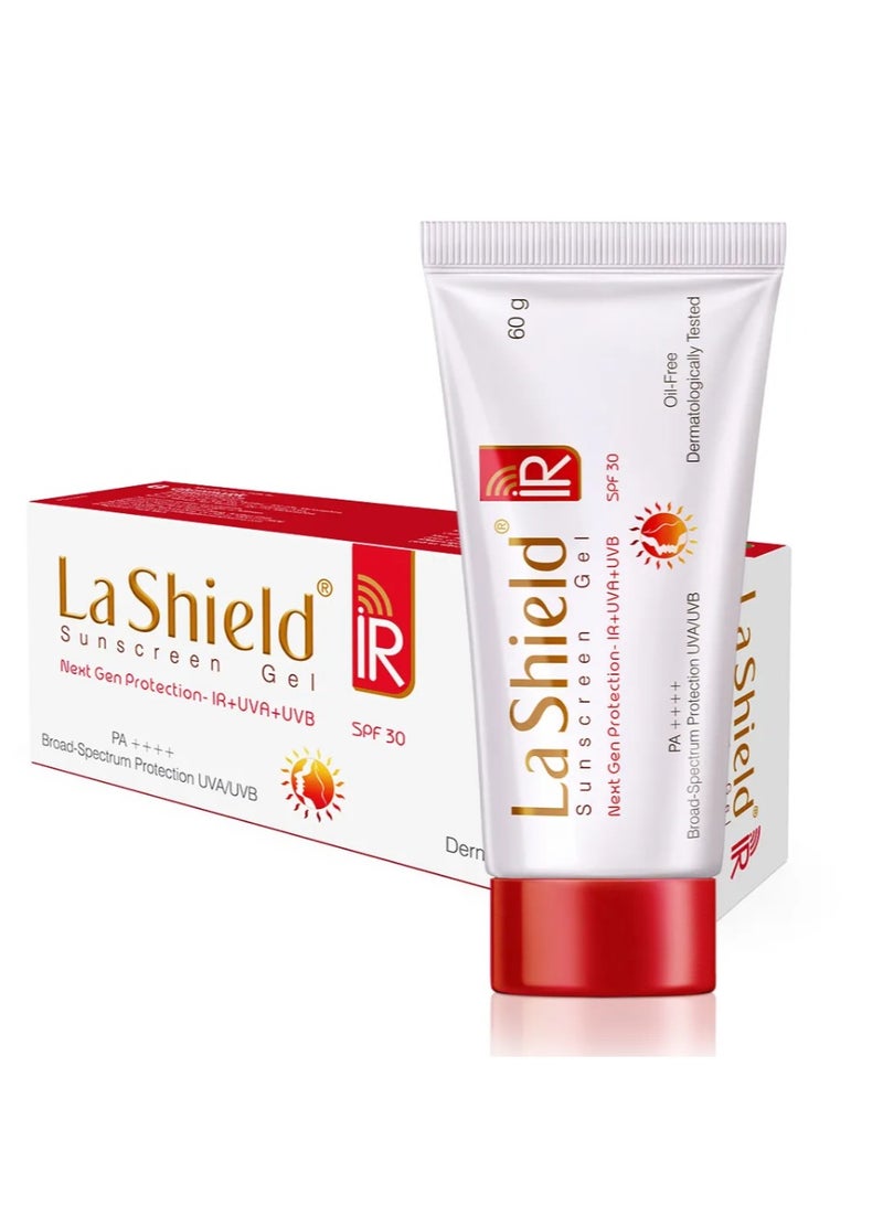 La Shield IR SPF 30 PA +++ Mineral Sunscreen Gel | UVA & UVB + Infrared Protection | Oil free | No white cast | Broad spectrum | Next Gen Protection For All Skin types - (60 grams) - Image 1