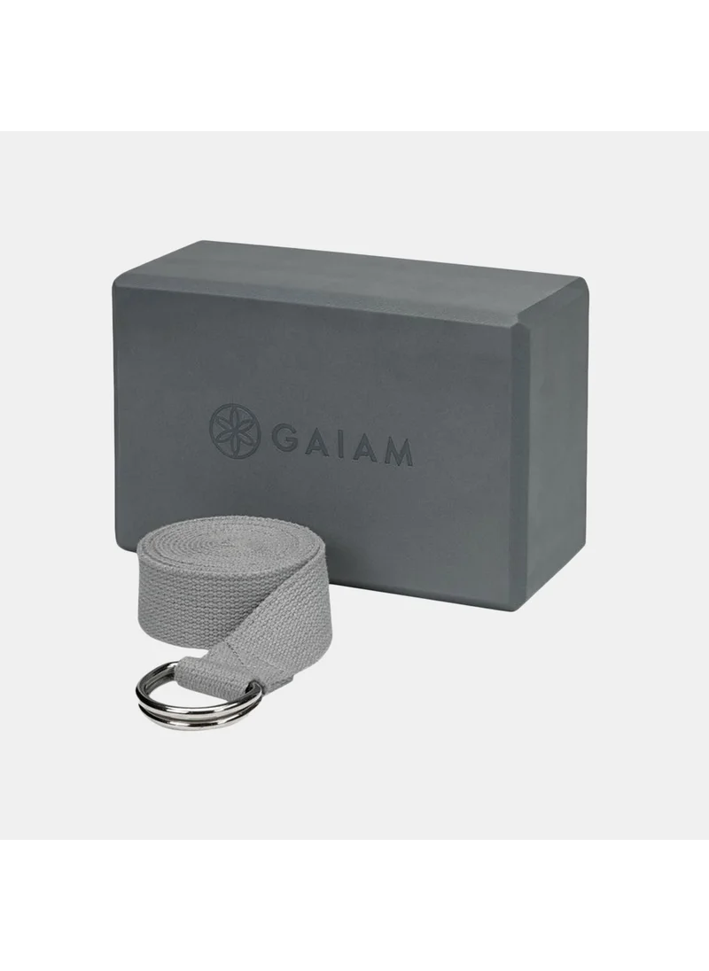 Gaiam Yoga Block And Strap Combo